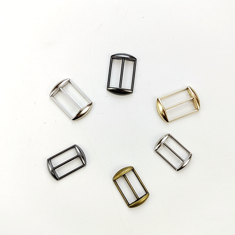 现货锌合金17-20mm帽子扣 鸭舌帽滑动调节扣运动帽伸缩三档日字扣