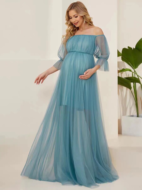 AliExpress hot sale light wedding dress maternity dress hot sale evening dress banquet off-shoulder high waist floor-length dress wholesale AliExpress hot sale light wedding dress maternity dress hot sale evening dress banquet off-shoulder high waist floor-length dress wholesale