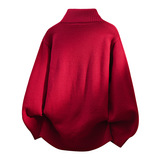 小众设计感毛衣男秋冬2026新款围巾v领针织衫潮牌痞帅红色上衣服，男装针织衫/毛衣，星座614