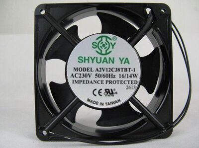 玄亚风机A2V12C38TBT-1 AC230V 50/60HZ 12cm双滚珠散热风扇12038