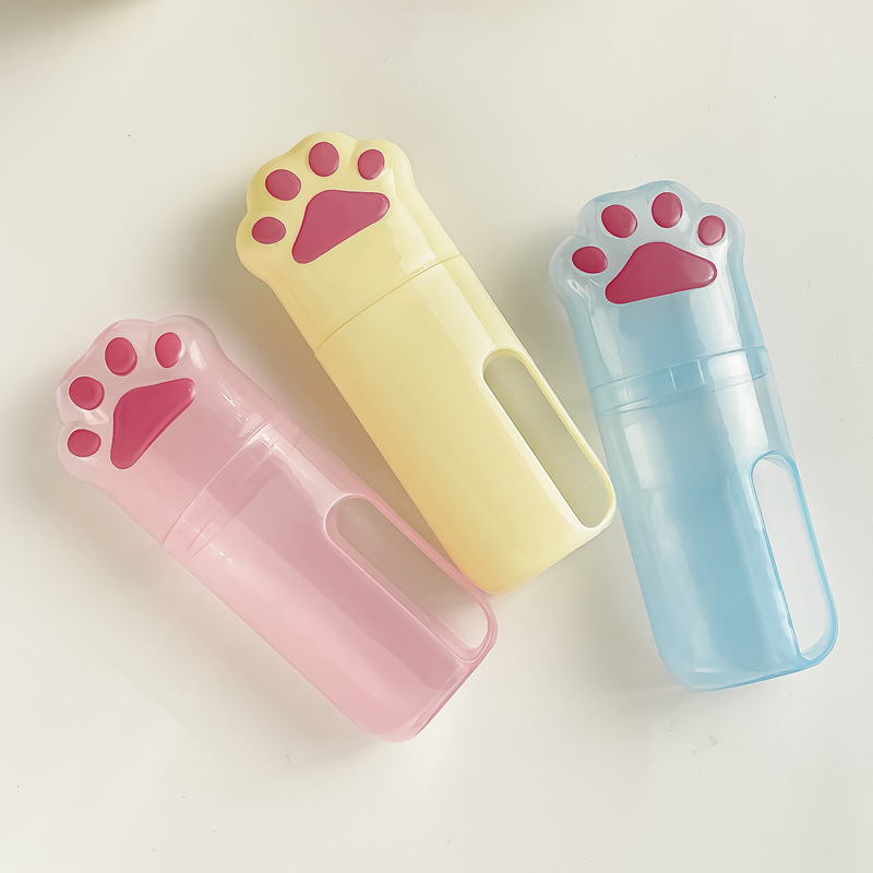 Cat minion toothbrush tube travel washing cup portable toothpaste toothbrush storage box creative children cartoon toothpick box wholesale