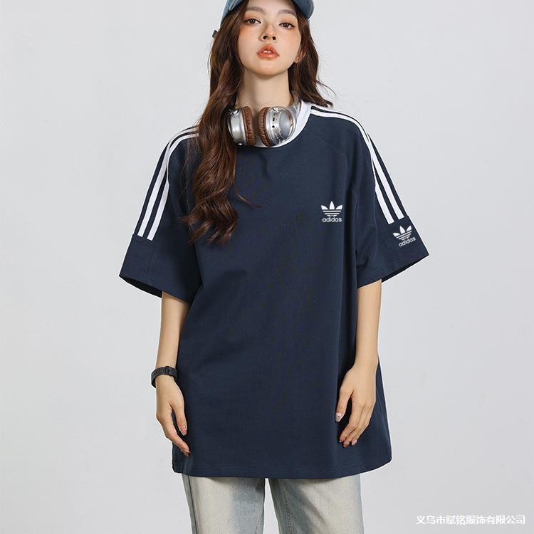 棉 | 亲子装 | 夏季三条杠3D立体硅胶短袖T恤AD8246#