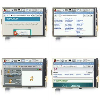 Raspberry Pi 4-е поколение 3,5-дюймовый тач-экран Raspberry Pi TFT LCD Display 3B+