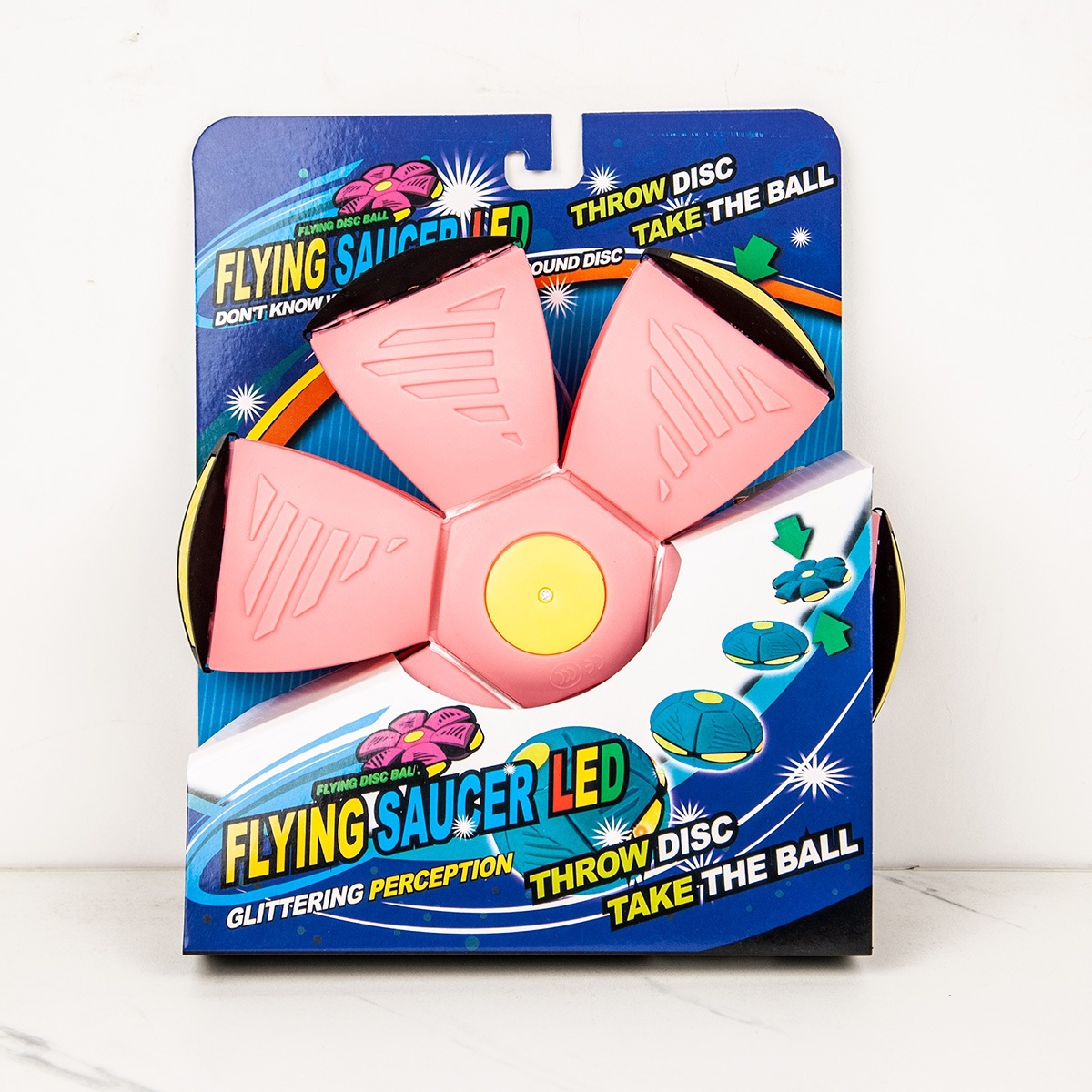 Pelota de Disco Volador Elástica para Niños TPR Luminosa para Aire Libre