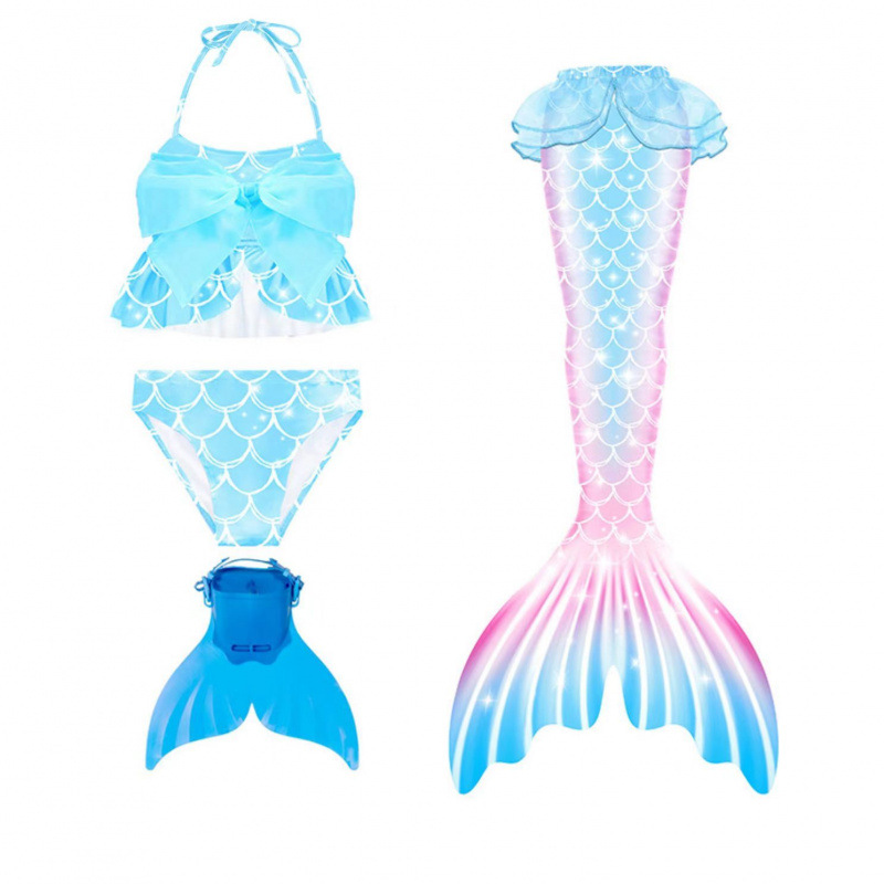 Niños sirena de cola set femenino de verano bebé trajes de baño niña pequeña falda de princesa 2023 nuevo