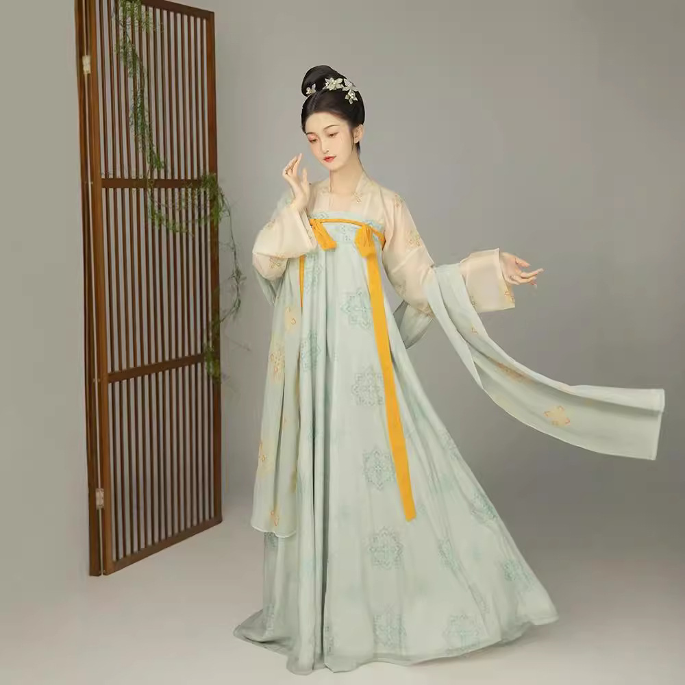 原创汉服女2025新款复原款中国风超仙唐朝齐胸襦裙古风套装春秋季