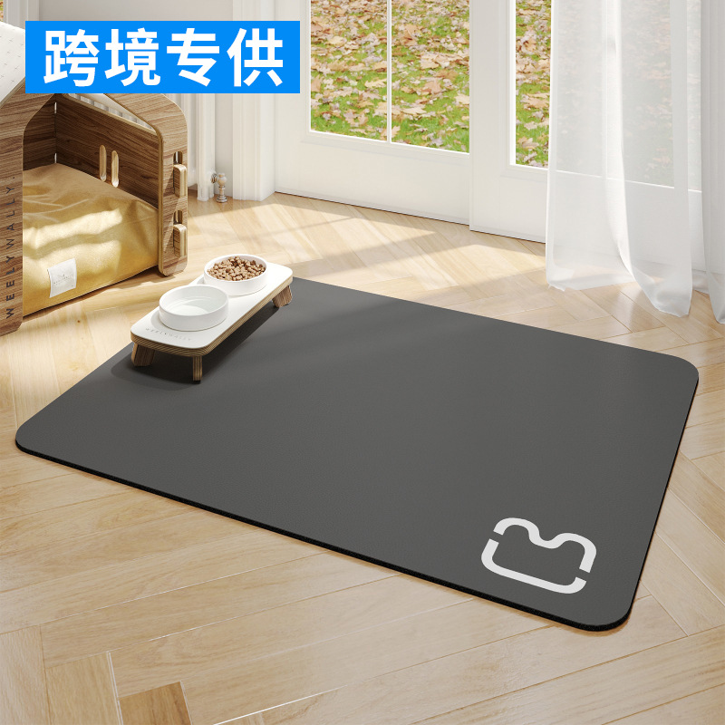 Cross-border pet feeding mat, reusable water washable cat and dog mat, water-absorbent anti-slip mat, rest and sleep mat, pet training mat