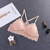 Demi-season lace thin supporting bra, underwear, 2021 collection, beautiful back, plus size