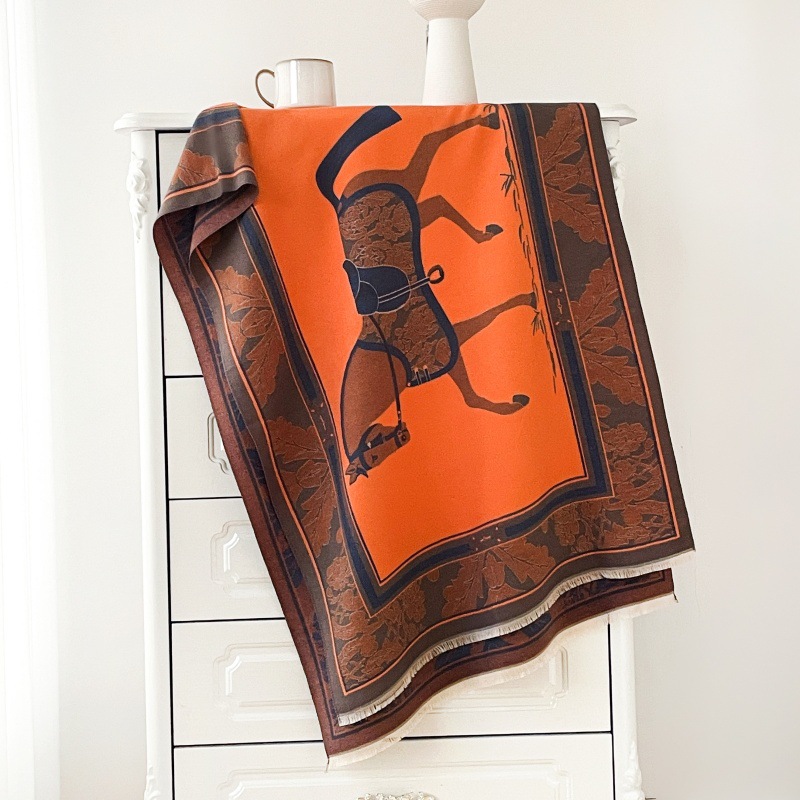 Sciarpa invernale in imitazione cashmere per donna, stile di alta qualità, calda e lunga, spesso scialle double face_voghion.com