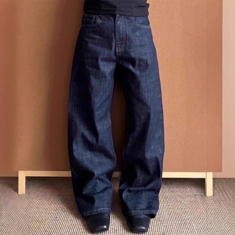 2025 New Wide-Leg Jeans for Men, Autumn and Winter American Retro Straight-Leg Flared Pants Trendy Wholesale 2025 New Wide-Leg Jeans for Men, Autumn and Winter American Retro Straight-Leg Flared Pants Trendy Wholesale