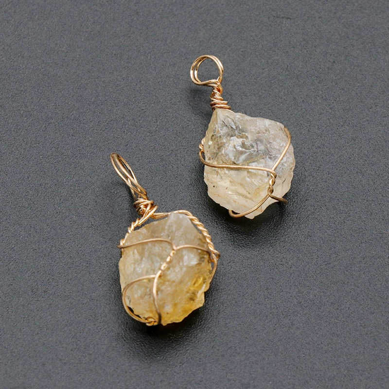 Natural water, crystal, pendant, natural ore, necklace, sweater, accessory, handmade, (Cross-border trading)