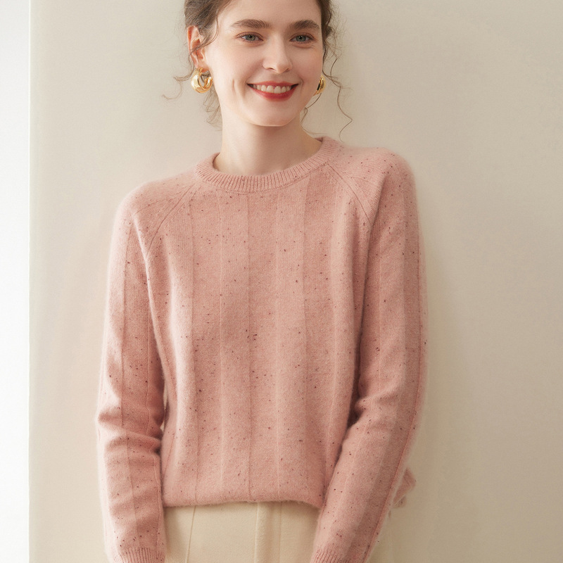 Autumn and Winter New Soft and Simple Baby Cashmere Round Neck Yarn Women's Loose Casual Pullover Knitted Bottoming Shirt Autumn and Winter New Soft and Simple Baby Cashmere Round Neck Yarn Women's Loose Casual Pullover Knitted Bottoming Shirt