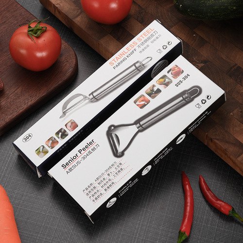 Wholesale 304 stainless steel multifunctional peeler for household kitchen peeling of apples, potatoes, vegetables and melons.
