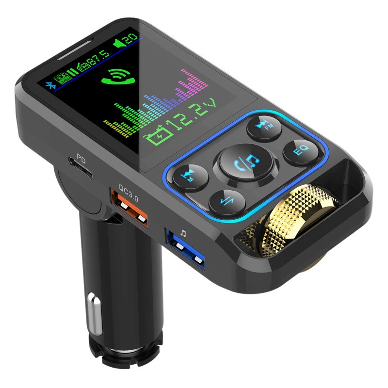 Цветной экран, эквалайзер, басовый эффект, TF-карта, автомобильный Bluetooth MP3-плеер, качество звука без потерь, быстрая зарядка, автомобильное зарядное устройство 48 Вт