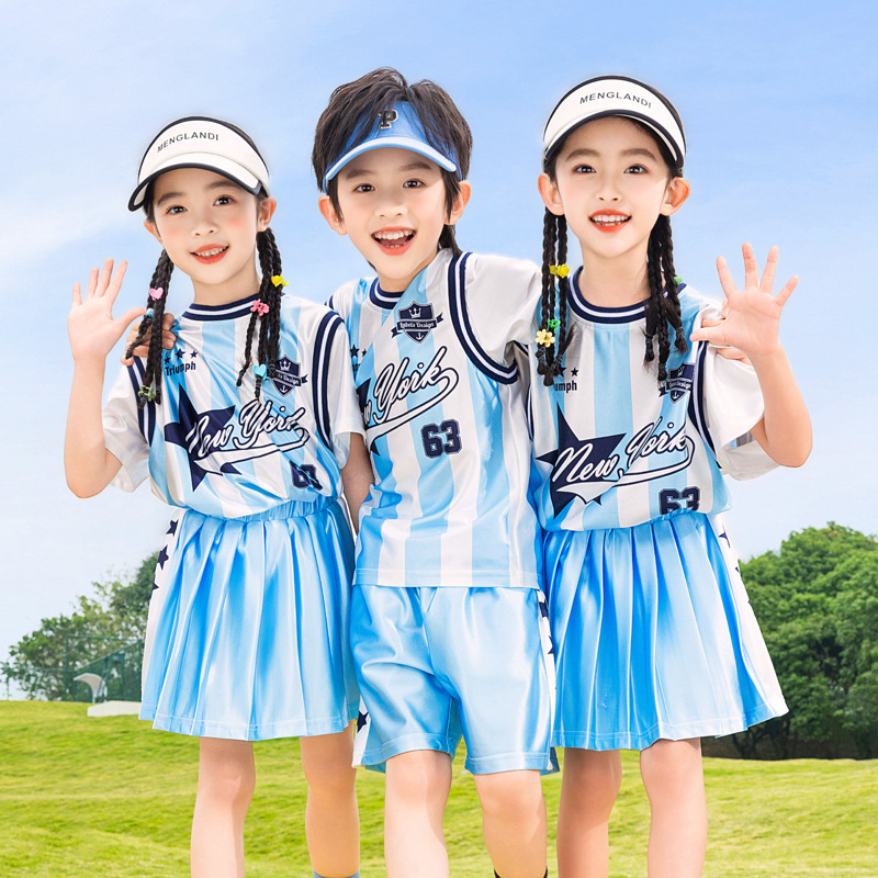 Summer Children's Suit Cheerleading Primary School Sports Meeting Basketball Uniform Summer Garden Meeting Kindergarten Parent-Child Clothing