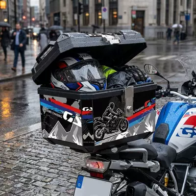 Trunk Waterproof Universal Detachable Rear – Motorcycle trunk - unafraid-to-move-forward-standard-configuration-shock-absorbing-base-plate-screw-pack