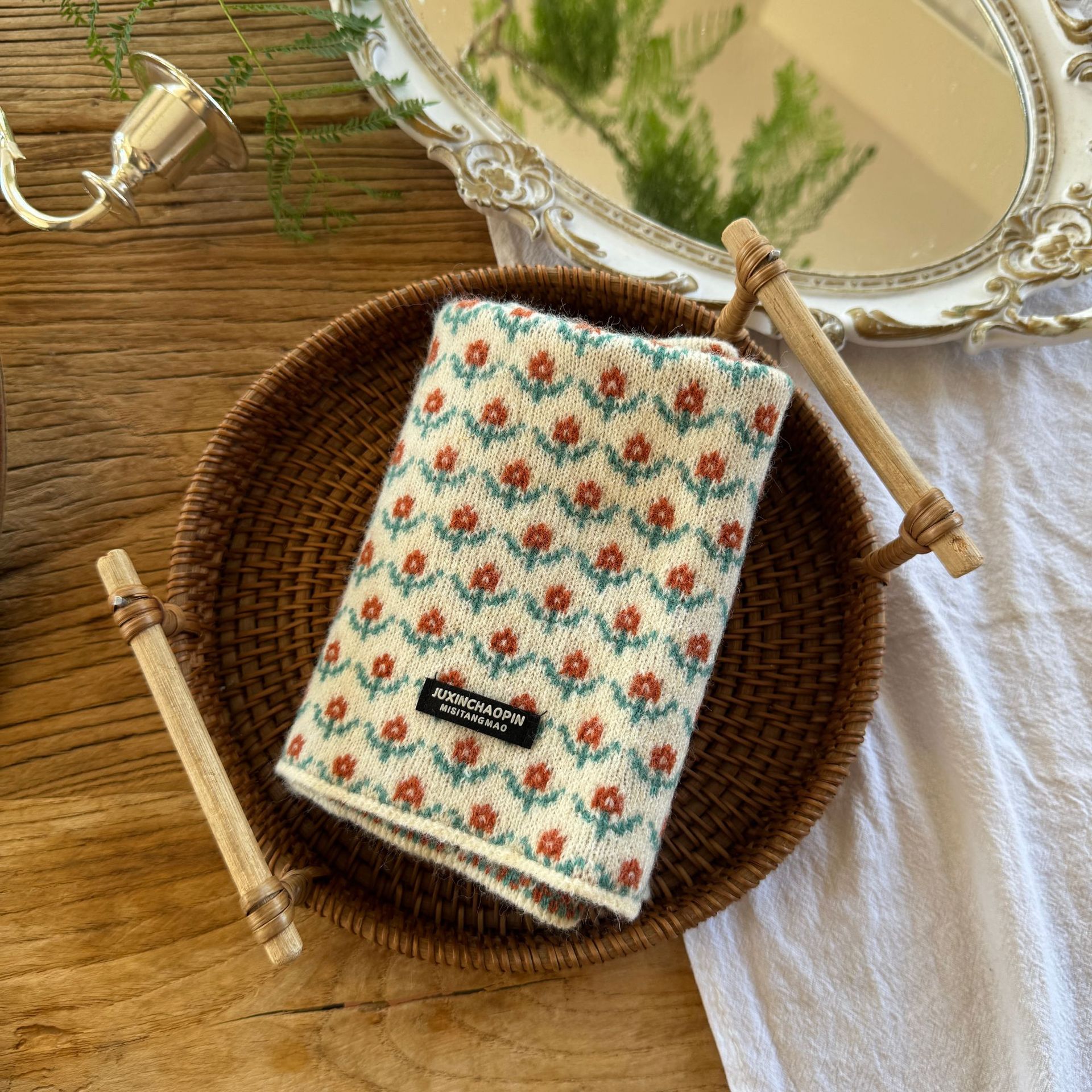 Bufandas para niños coreanos con estampado de leopardo colgando orejas de punto de invierno caliente para hombres y mujeres bebés cuello de lana caliente a prueba de viento