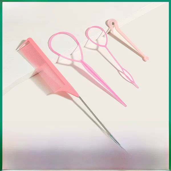 Cross-border hot selling lazy hair braiding tools household hair pick comb small hair pulling needle large hair pulling needle shape hair removing needle