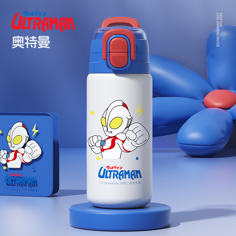 Osos de fresa auténticos autorizados tazas calientes para niños tazas de doble bebida adorables estudiantes tazas de paja tazas de agua