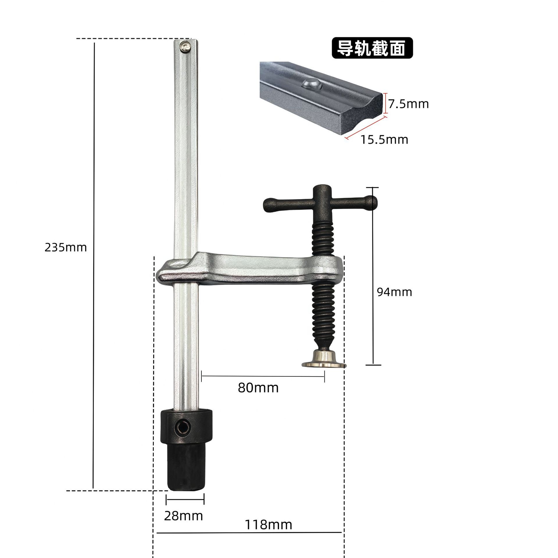 Screw desktop clamp 160x80 seat 16