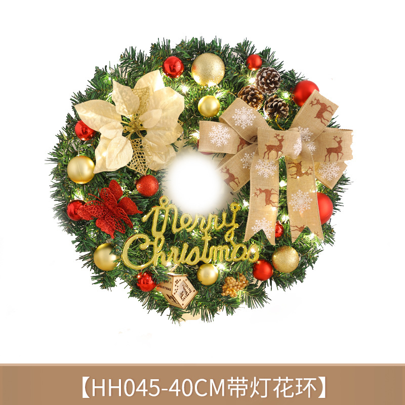 Amazon Navidad guirnalda 40/50/60cm simulación Navidad guirnalda adornos Navidad decoraciones colgante puerta colgante