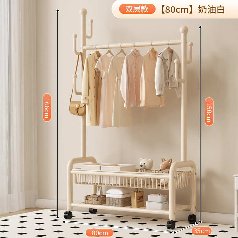 シンプルなコートラック寝室床置き洋服ラック取り外し可能な家庭用収納ラックリビングルーム洋服ラック物干しラック|undefined