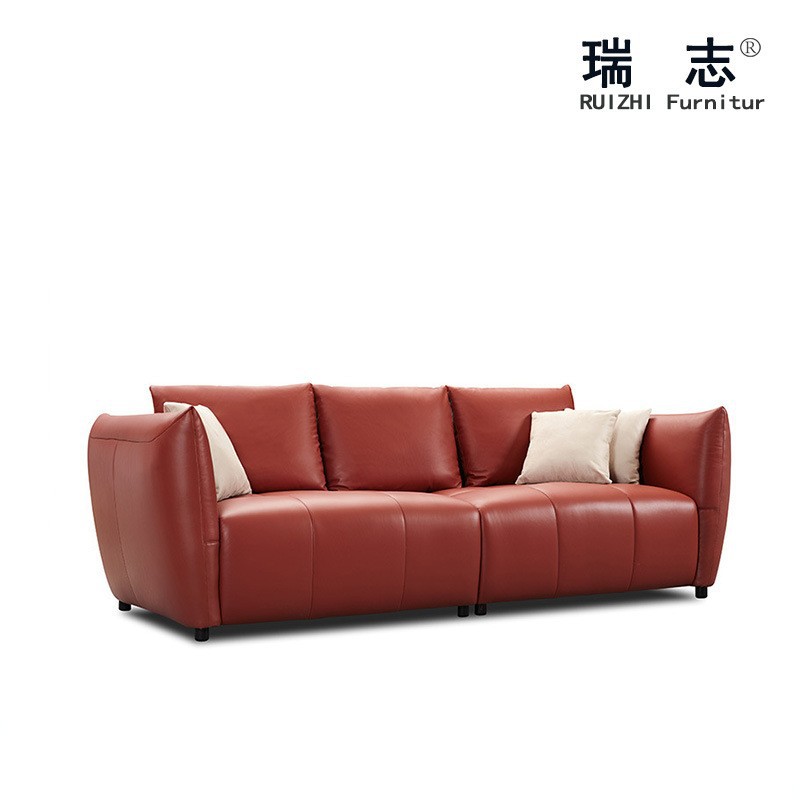 Zeus Sofa Italian Style Minimalist Leather Sofa Simple Top Grain Cowhide Small Living Room Designer