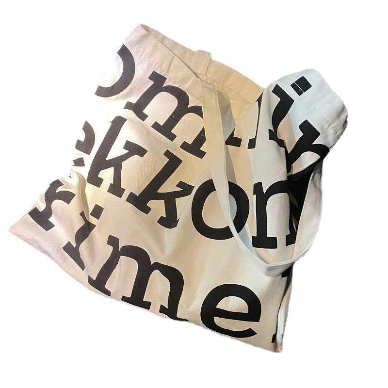 En stock bolsa de lona clase femenina estudiante universitario simple gran capacidad ins estilo coreano todo partido ulzzang bolsa de lona al por mayor