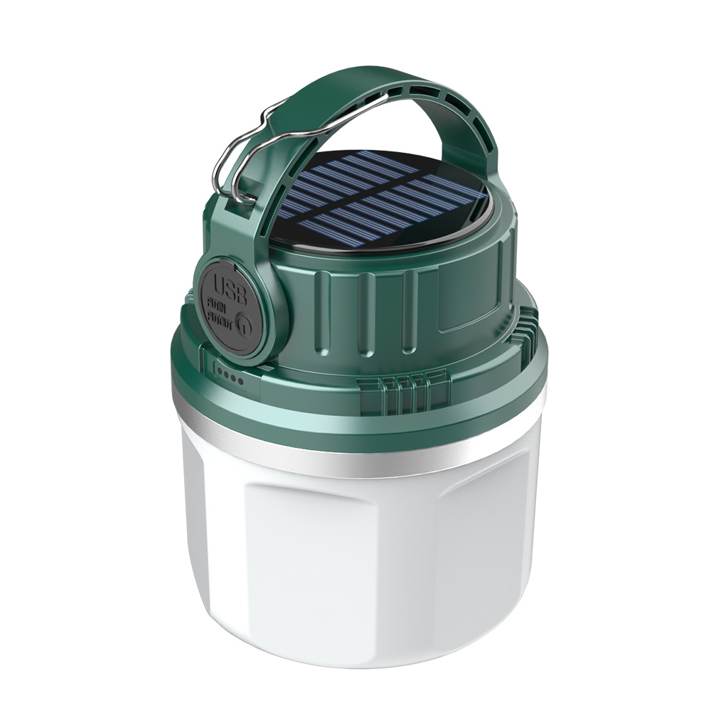 Lámpara de ahorro de energía LED de carga solar transfronteriza, bombilla de alto brillo, puestos de campamento al aire libre, iluminación del mercado nocturno