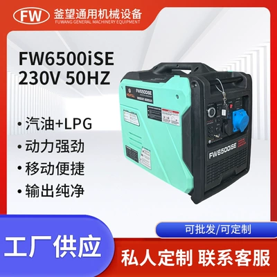 6kW 230V gasoline LPG dual-fuel silent inverter generator outdoor portable permanent magnet 50HZ