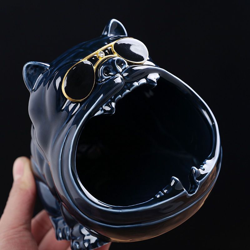 (2개) 침실 침실 거실 재떨이 창조적 인 세라믹 대형 재떨이 귀여운 웃긴 자동차 방풍 재 장식품