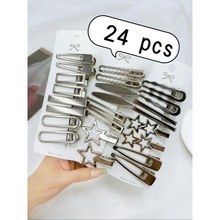 E 41481 Rhinestone letter duckbill hair clip ˮ����ĸѼ