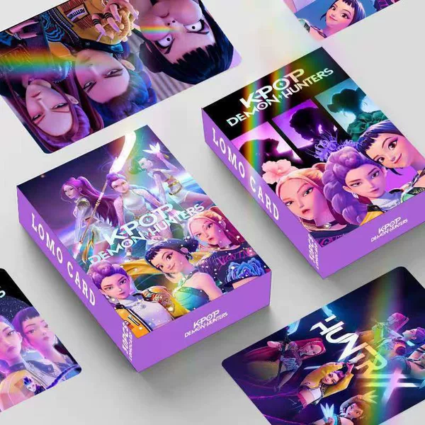 Laser Flash Cards Demon Hunter Girl Group Double-Sided 30 Small Cards Lomo Cards Anime Merchandise Photo Card Collection Cards