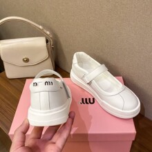 跨境~新款谬家玛丽珍鞋女浅口单鞋简约风真皮百搭舒适小白鞋
