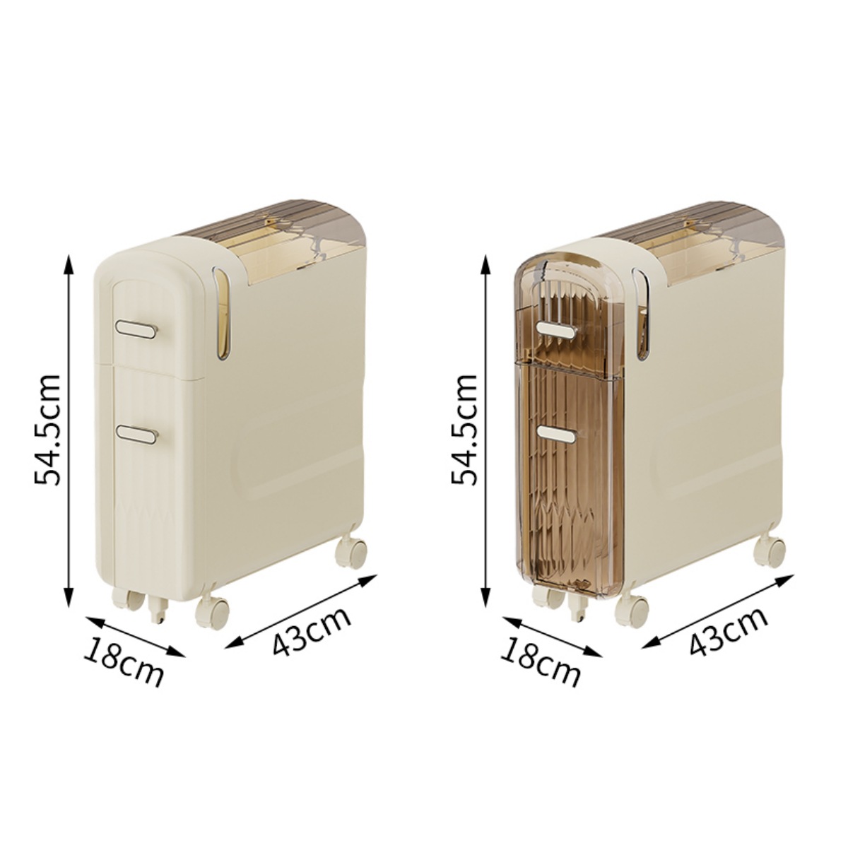 Estante de almacenamiento para espacios reducidos, carrito de almacenamiento con ruedas, mueble de almacenamiento multifuncional para baño, estante de almacenamiento estrecho para inodoro.
