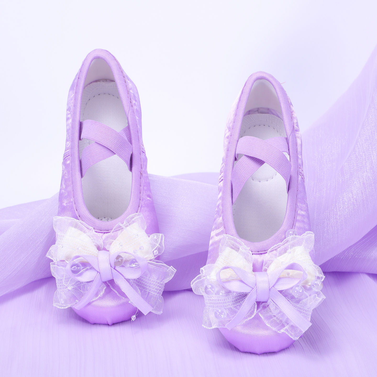 Cute Kidsren's Dance Shoes Little Girl Kindergarten Baby Performance Dance Shoes Soft Sole Indoor Professional Ballet 8120