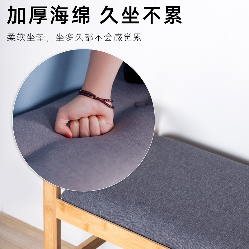 Zapatero simple Puerta de múltiples capas para el hogar portátil Cambio de zapatos taburete a prueba de polvo gabinete de zapatos almacenamiento económico estante de bambú OFERTA ESPECIAL