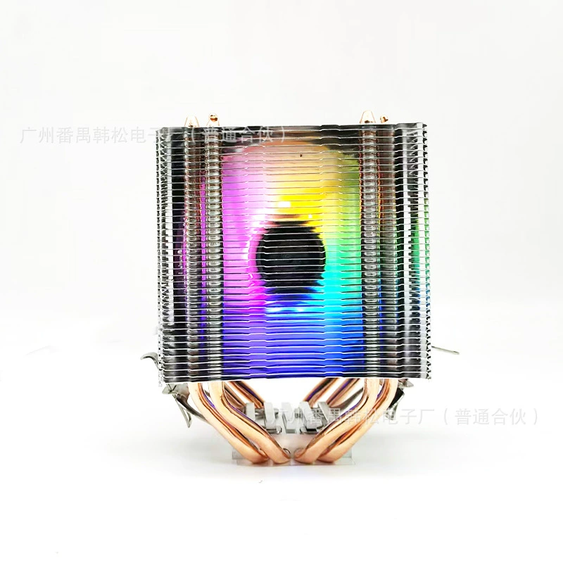 Кулер для процессора, 6 медных тепловых трубок, бесшумный RGB-вентилятор, совместим с LGA1366/1700/X79/2011/AM4