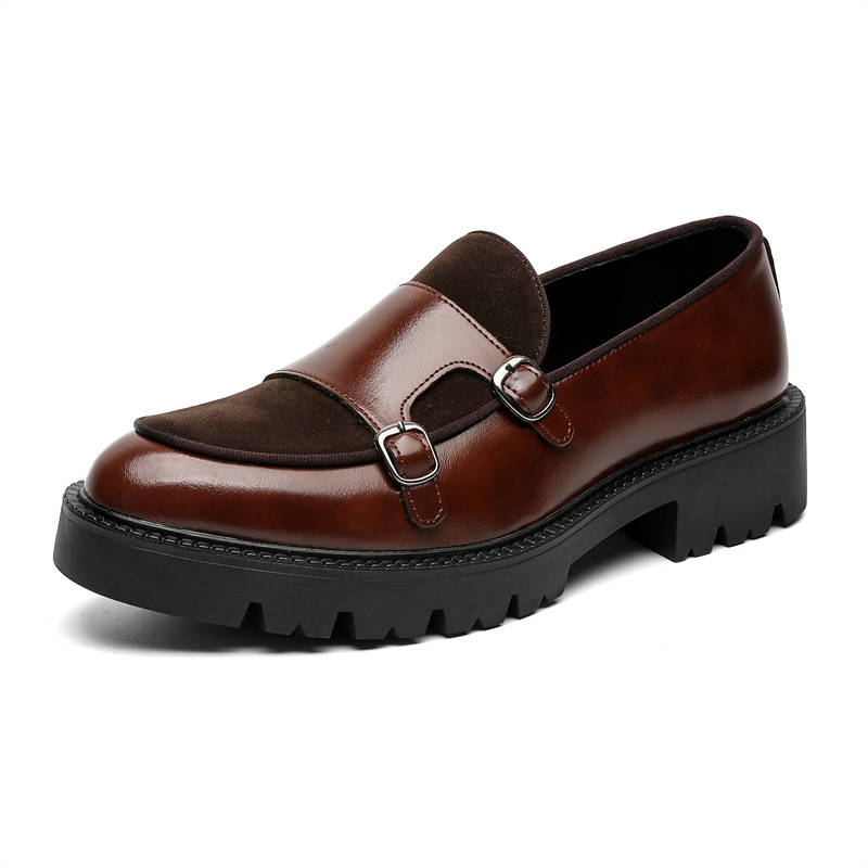 Pointed loafers slip-on casual men's platform elevating beans_voghion.com