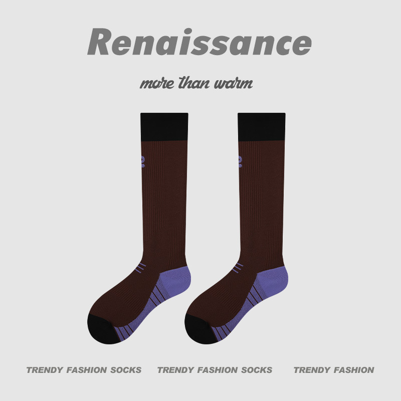 Renaissanceスポーツストレスふくらはぎソックス圧縮フィットネスランニング縄跳びヨガプラティバドミントンソックス|undefined