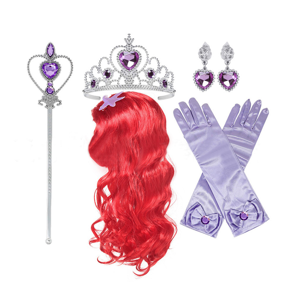 Sirena Ariel vestido de princesa sirena Ji vestido de cola de pez vestido de lentejuelas para niños vestido de fiesta COS