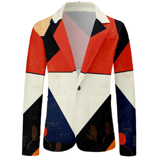 Ebay Winter Formal Suit Suit Trendyy Multi-Element Multi-Pattern 3D Printed French Casual Cardigan