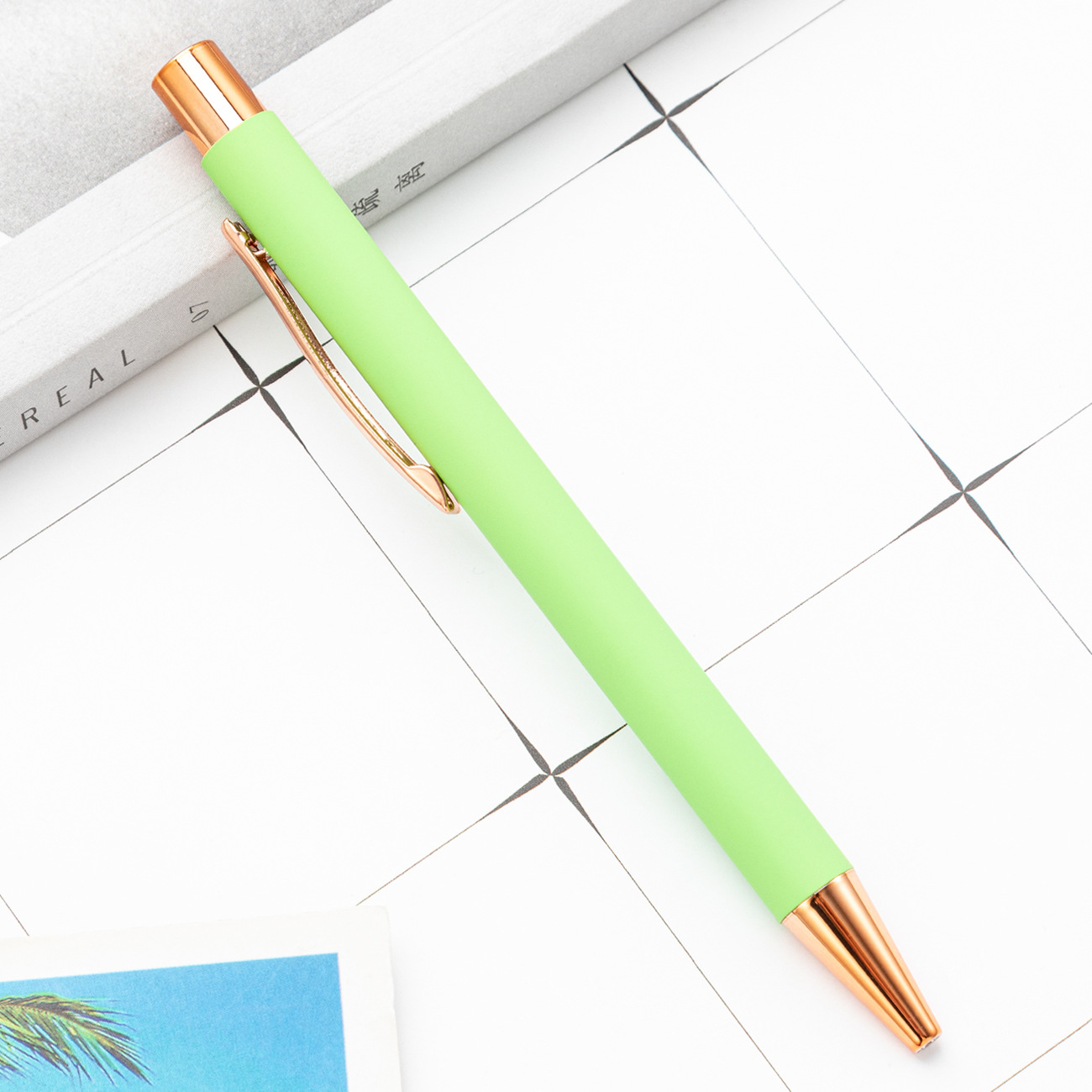 Prensa spray pegamento bolígrafo Oficina papelería estudiante publicidad regalo pluma al por mayor logotipo imprimible Bolígrafo De Metal