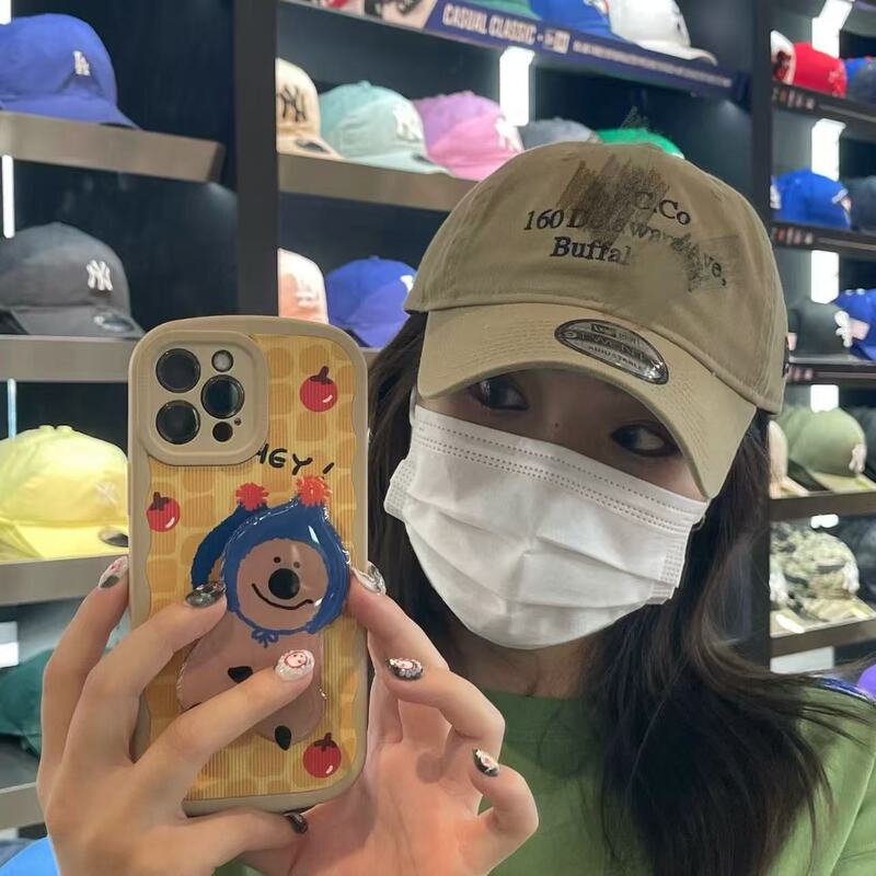 Korean New a Baseball Cap, New Style Soft-Top Trendy Cap, Unisex Lettered Curved Brim Baseball Cap 920