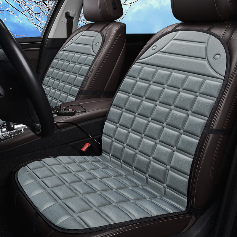Multi-function pad, Qìchē pad car seat - gray-fish-style-plaid-24v-heated-double-seat