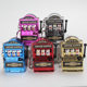 New cross-border fruit machine keychain electroplating slot machine retro shaker small toy raffle machine bag pendant