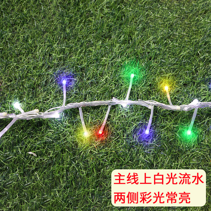 LED flujo de lámpara de luz de color de vacaciones lámpara de lámpara de luz intermitente impermeable lámpara de Navidad cálida estrella de boda lámpara de decoración