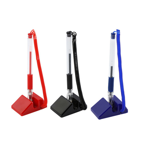 Corporate front desk office stationery can be customized with LOGO signature neutral fixed pen bank hotel desk pen wholesale