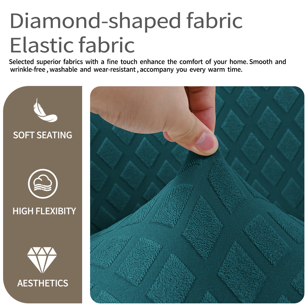 Transfronterizos elásticos jacquard rango nuevo cubierta de silla arqueada reposabrazos altos elásticos de forma especial cubierta de silla de comedor de hotel SHEIN en stock