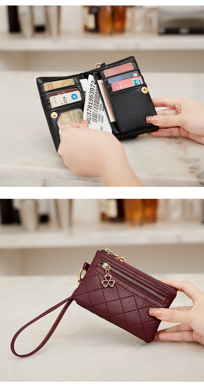 Unisex Solid Color Pu Leather Hidden Buckle Coin Purses display picture 1